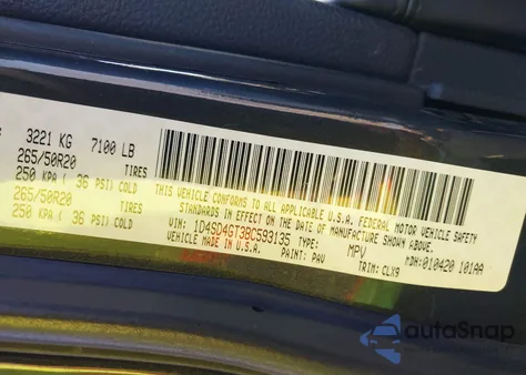 2011 Dodge Durango Crew from USA, damaged, VIN 1D4SD4GT3BC593135